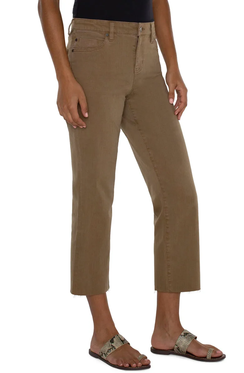 Kennedy Crop Straight Jean with Cut Hem - Flagstone