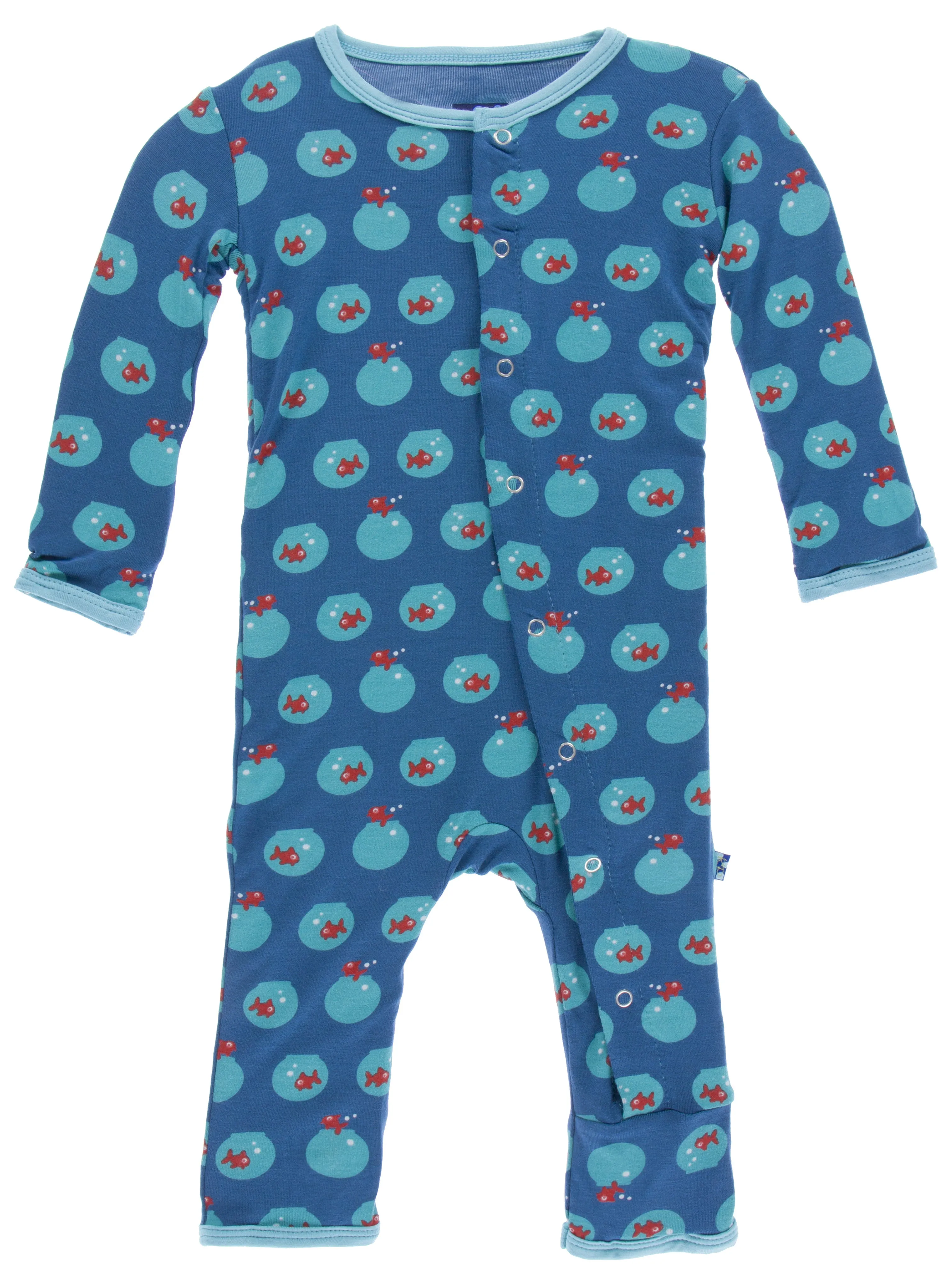 KicKee Pants Twilight Fish Bowl Fitted Coverall w/Zipper