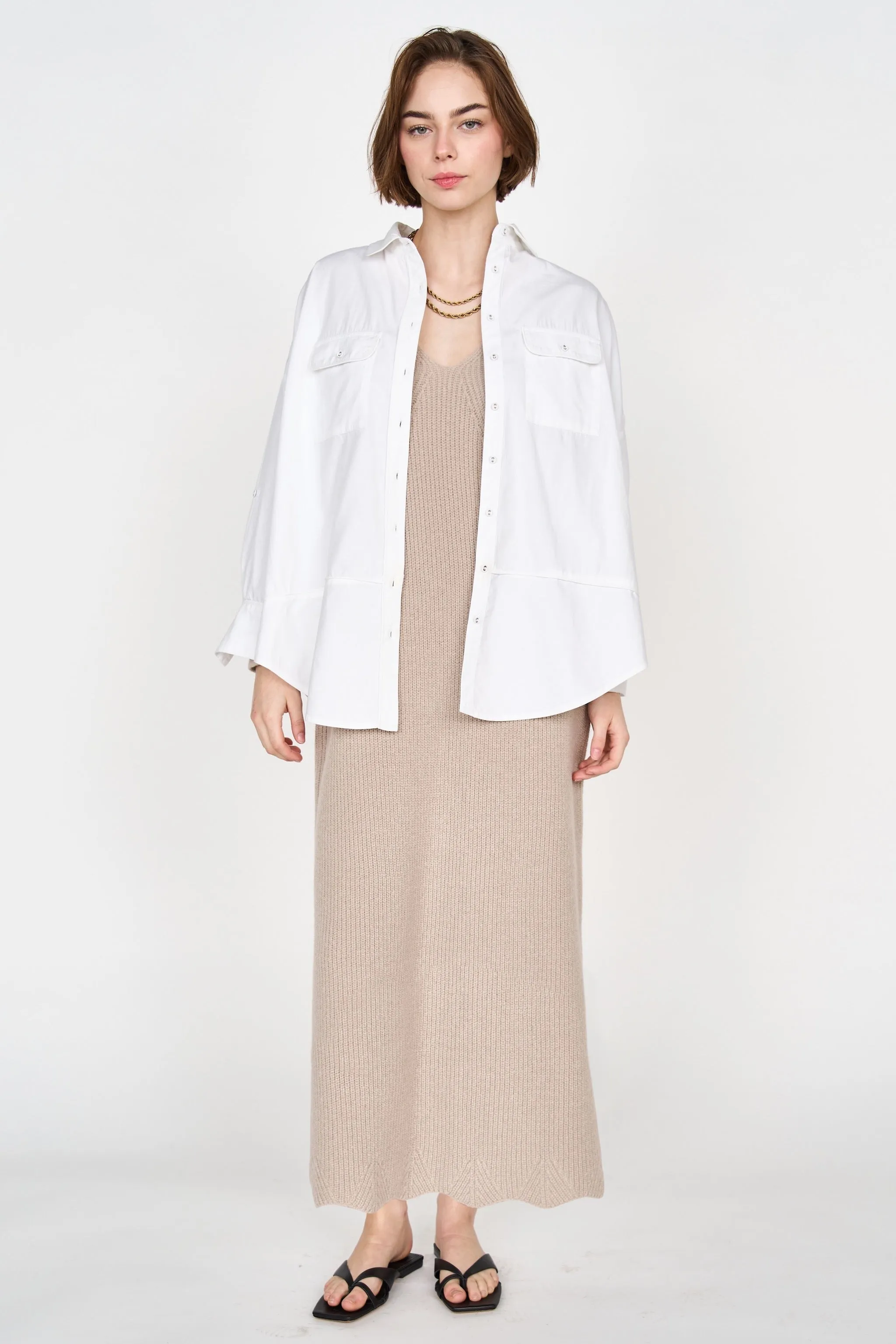 Kyoto Blouse in White Poplin