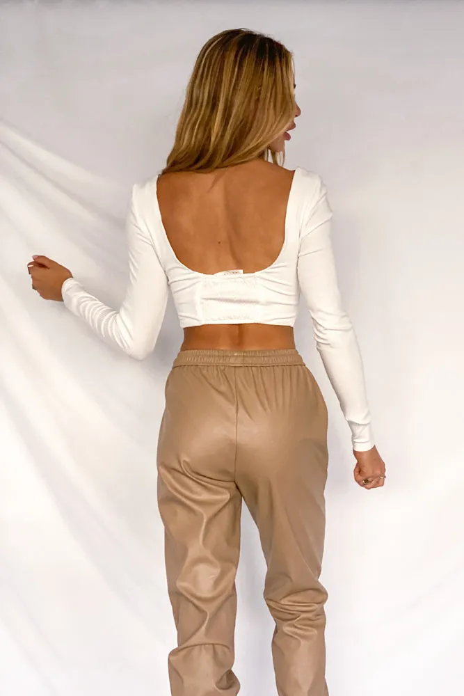 Lauren Ribbed Crop Top