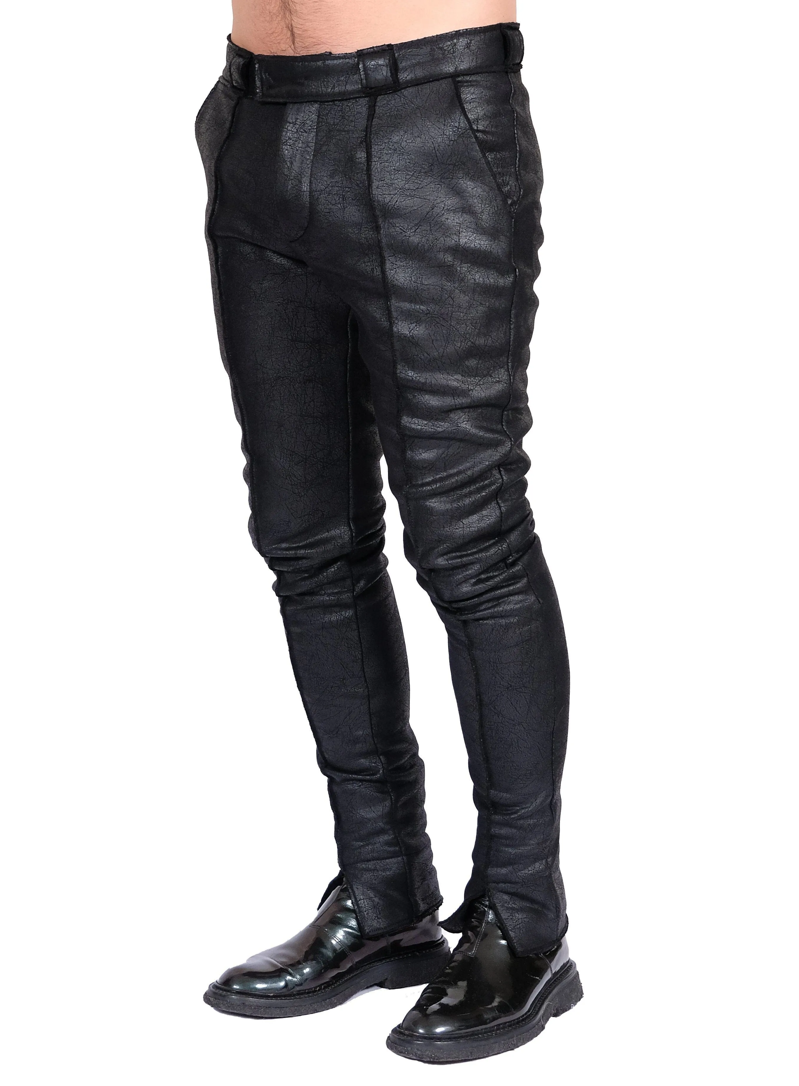 Leather Effect Slim Pants