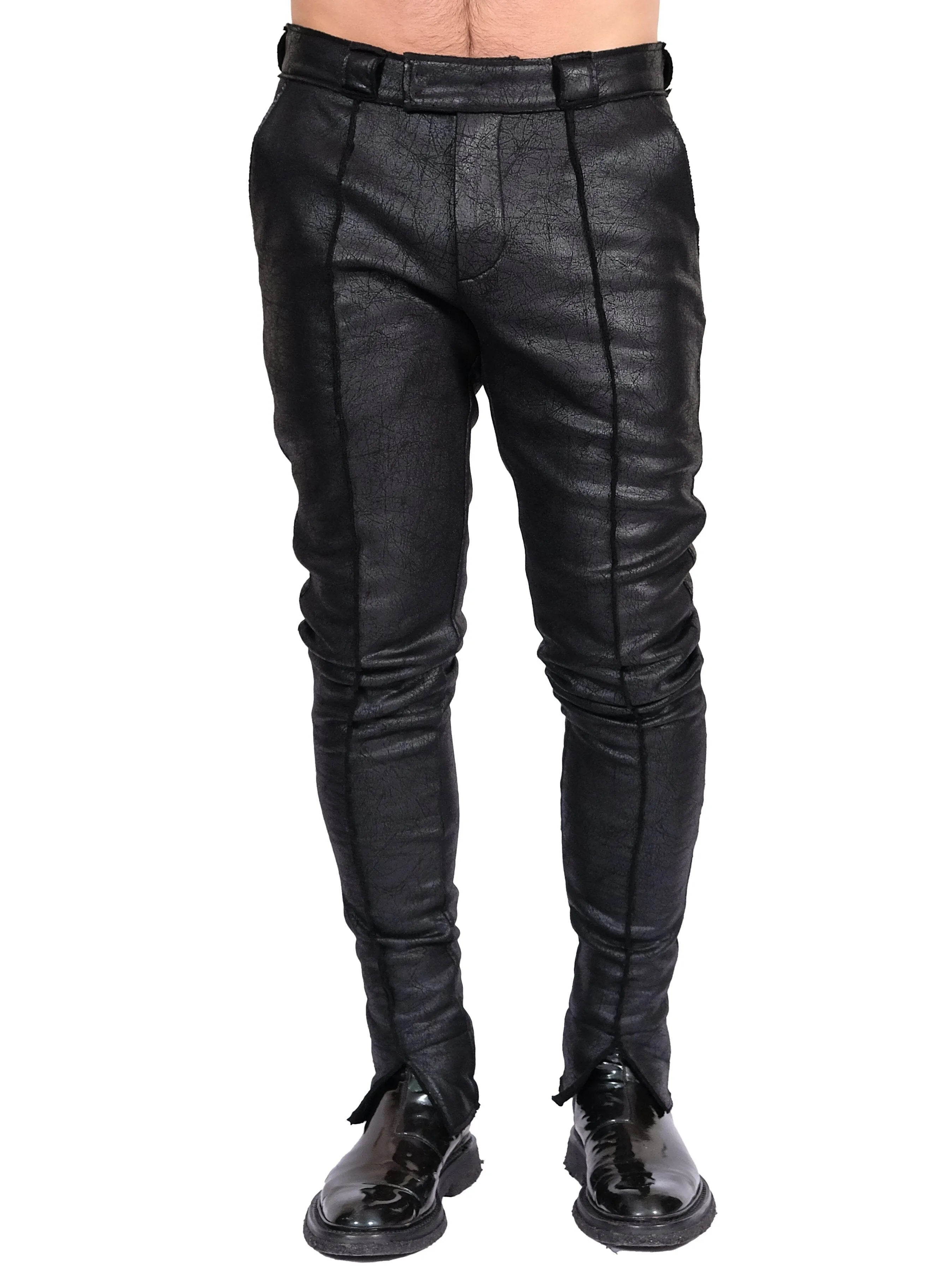 Leather Effect Slim Pants