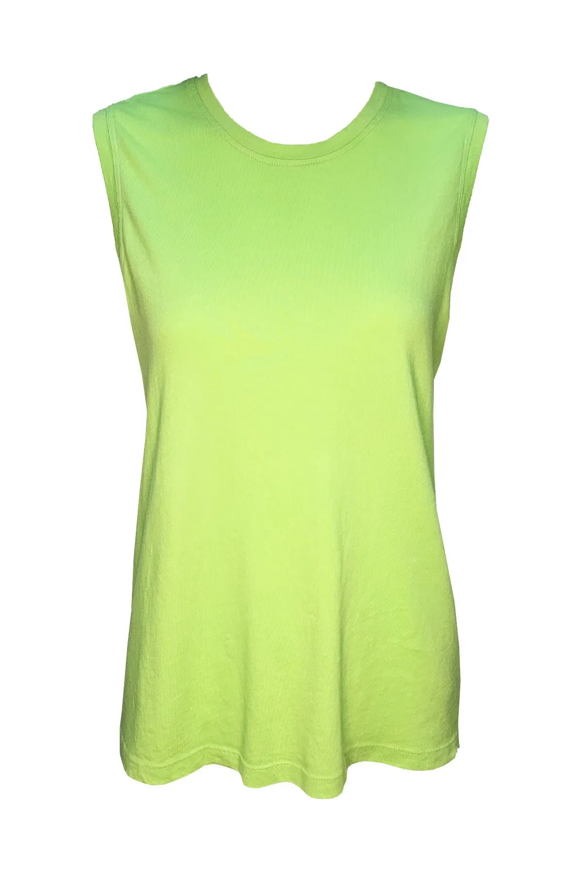 Lime Green Fitted Muscle Top