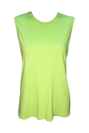 Lime Green Fitted Muscle Top