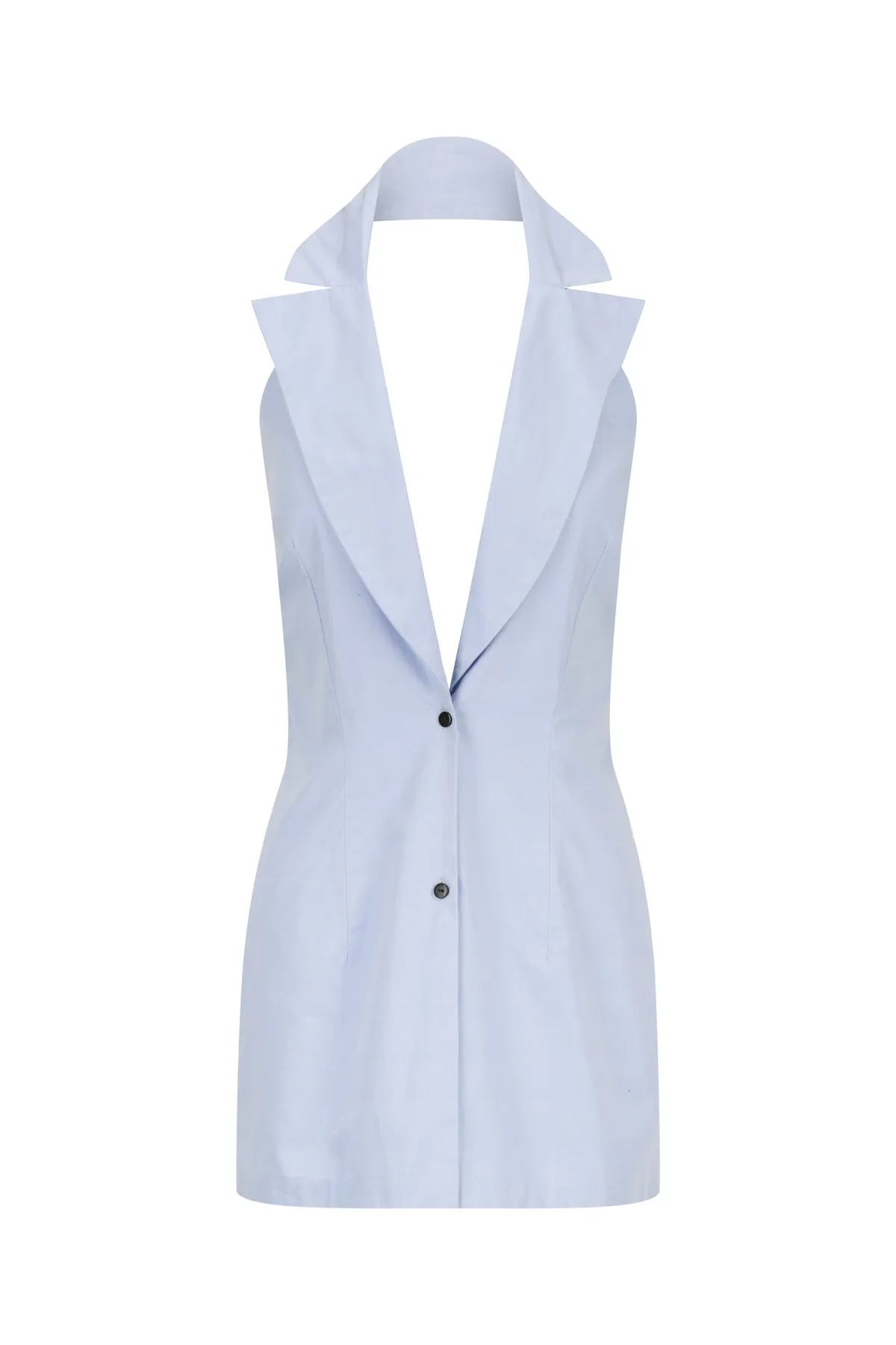 Long Collared Vest | Straight Leg Pant