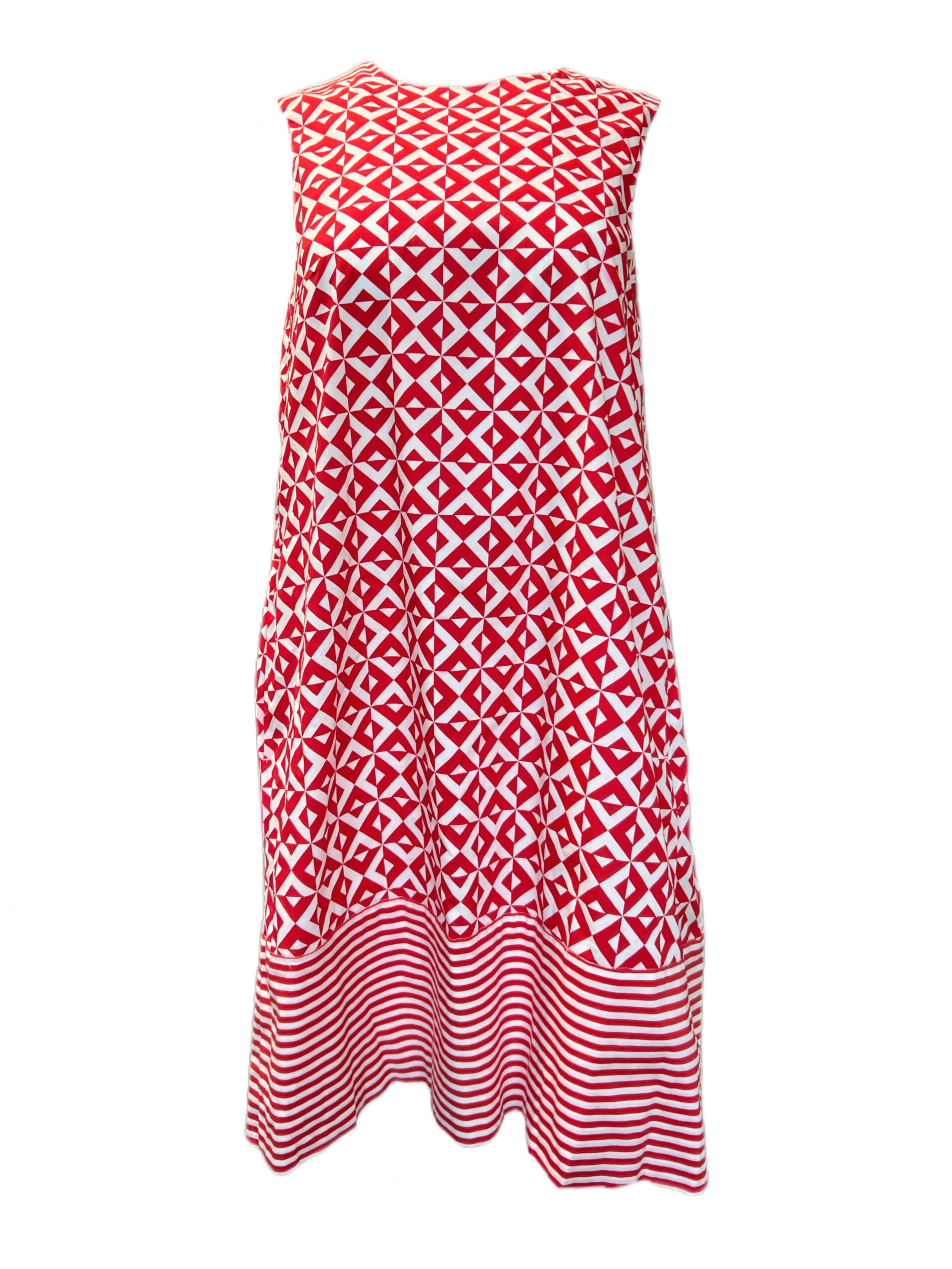 Marella By Max Mara Women's Rosso Renier Sleeveless Shift Dress Size 4