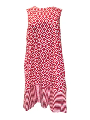Marella By Max Mara Women's Rosso Renier Sleeveless Shift Dress Size 4
