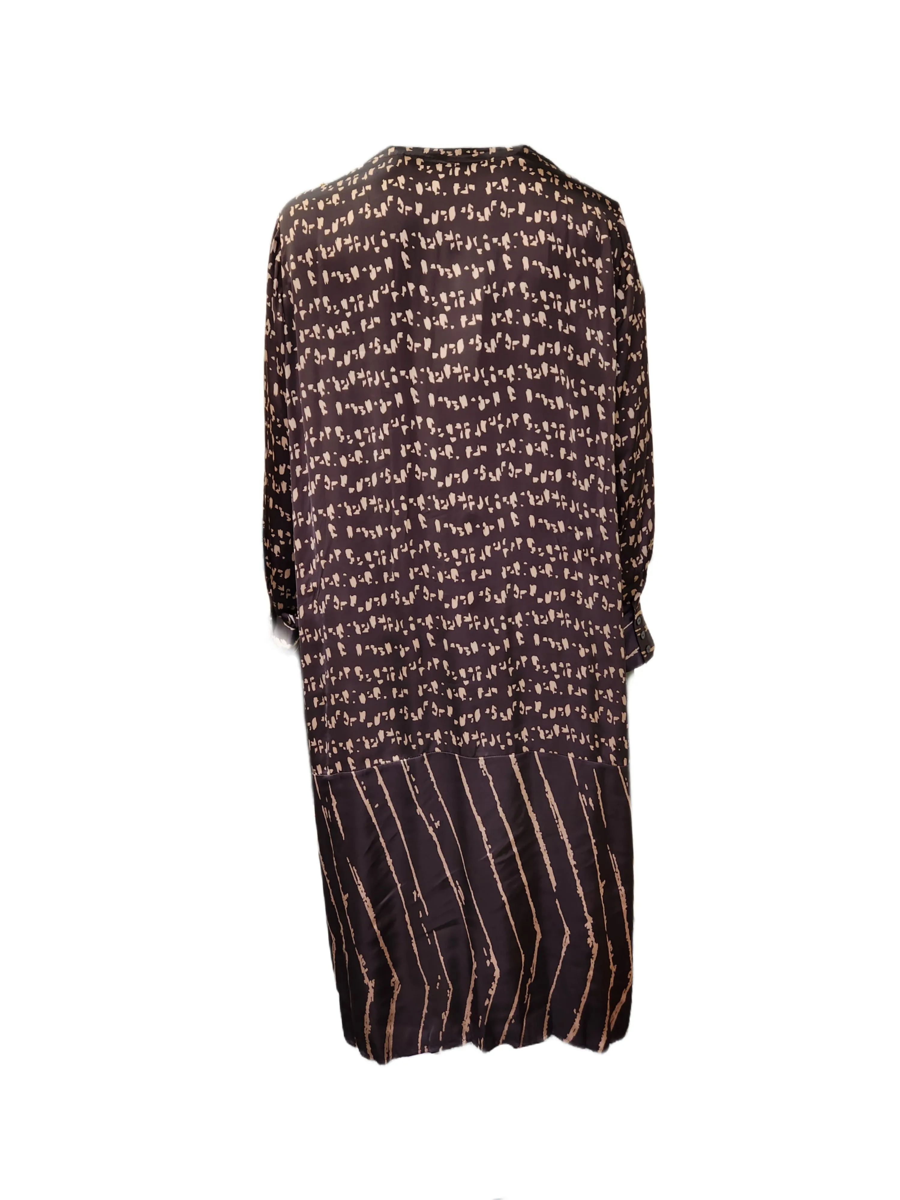 Marina Rinaldi Women's Brown Danzare Button Closure Shift Dress Size 22W/31 NWT