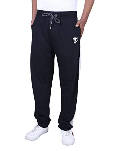 MARK LOUIIS Men's Regular Fit Track pants(ML-BSL-1101_Black_Large)