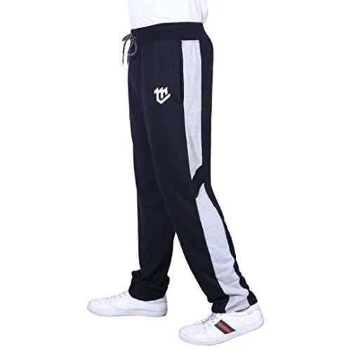 MARK LOUIIS Men's Regular Fit Track pants(ML-BSL-1101_Black_Large)