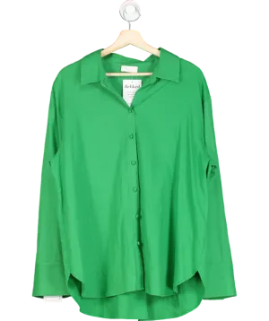 Meshki Green Ophelia Linen Button Up Shirt UK M
