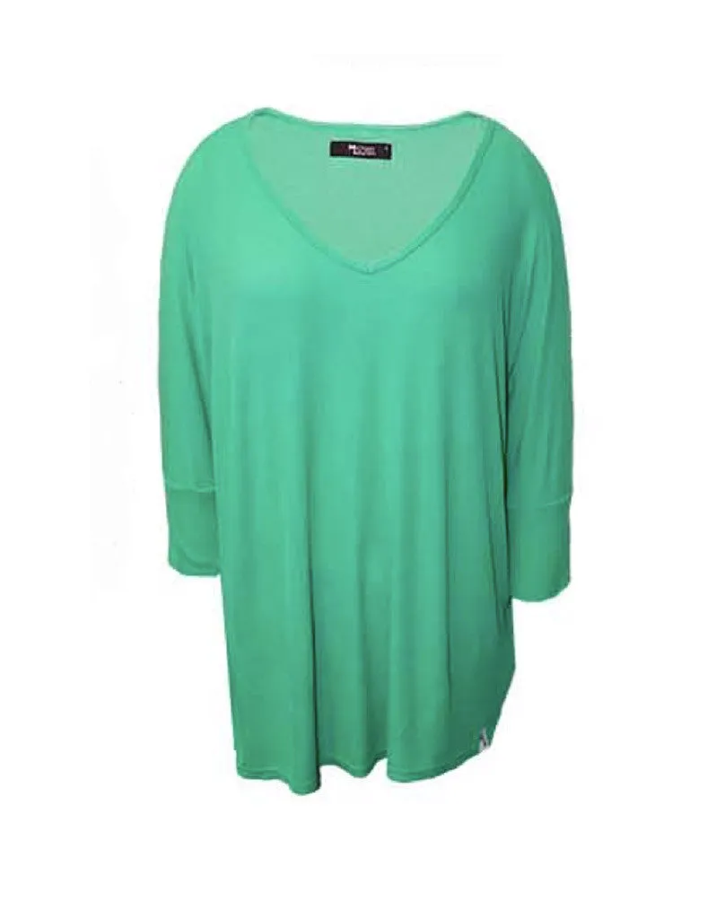Michael Lauren Dylan 3/4 V-Neck Draped Tee *Available in Multiple Colors*