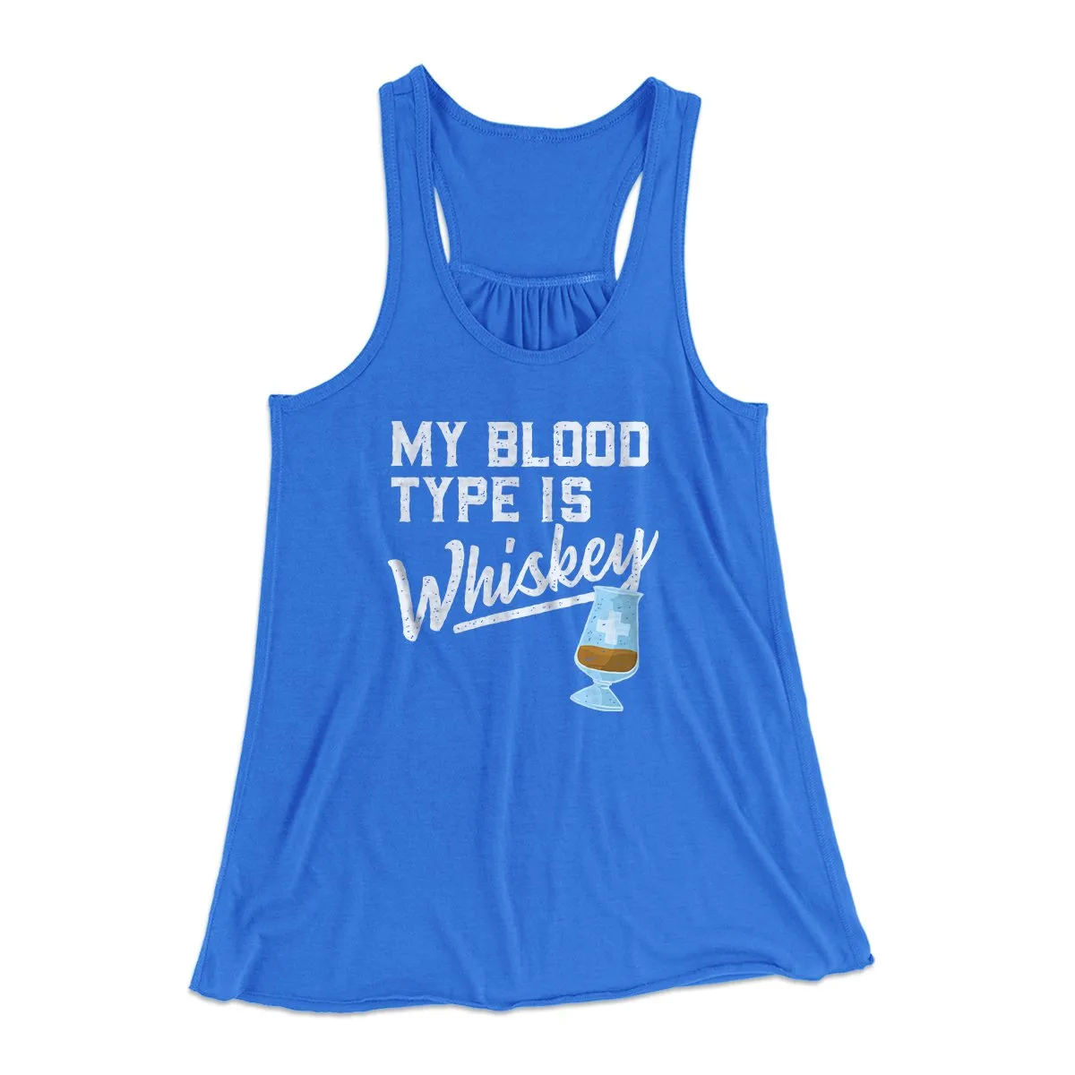 My Blood Type Is Whiskey Women's Flowey Tank Top