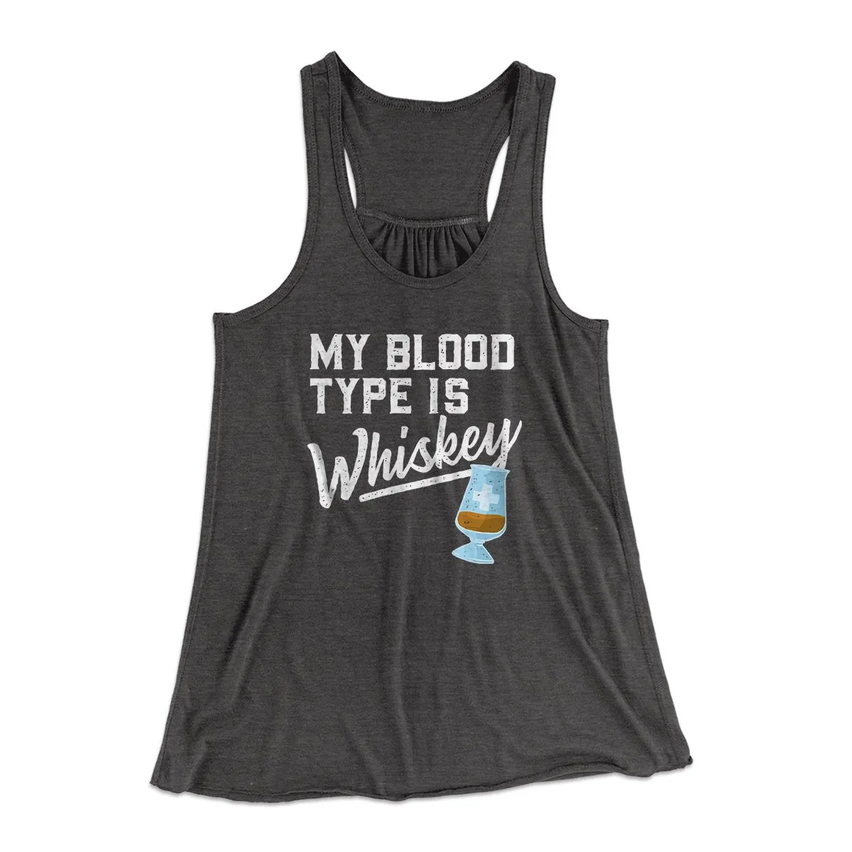 My Blood Type Is Whiskey Women's Flowey Tank Top