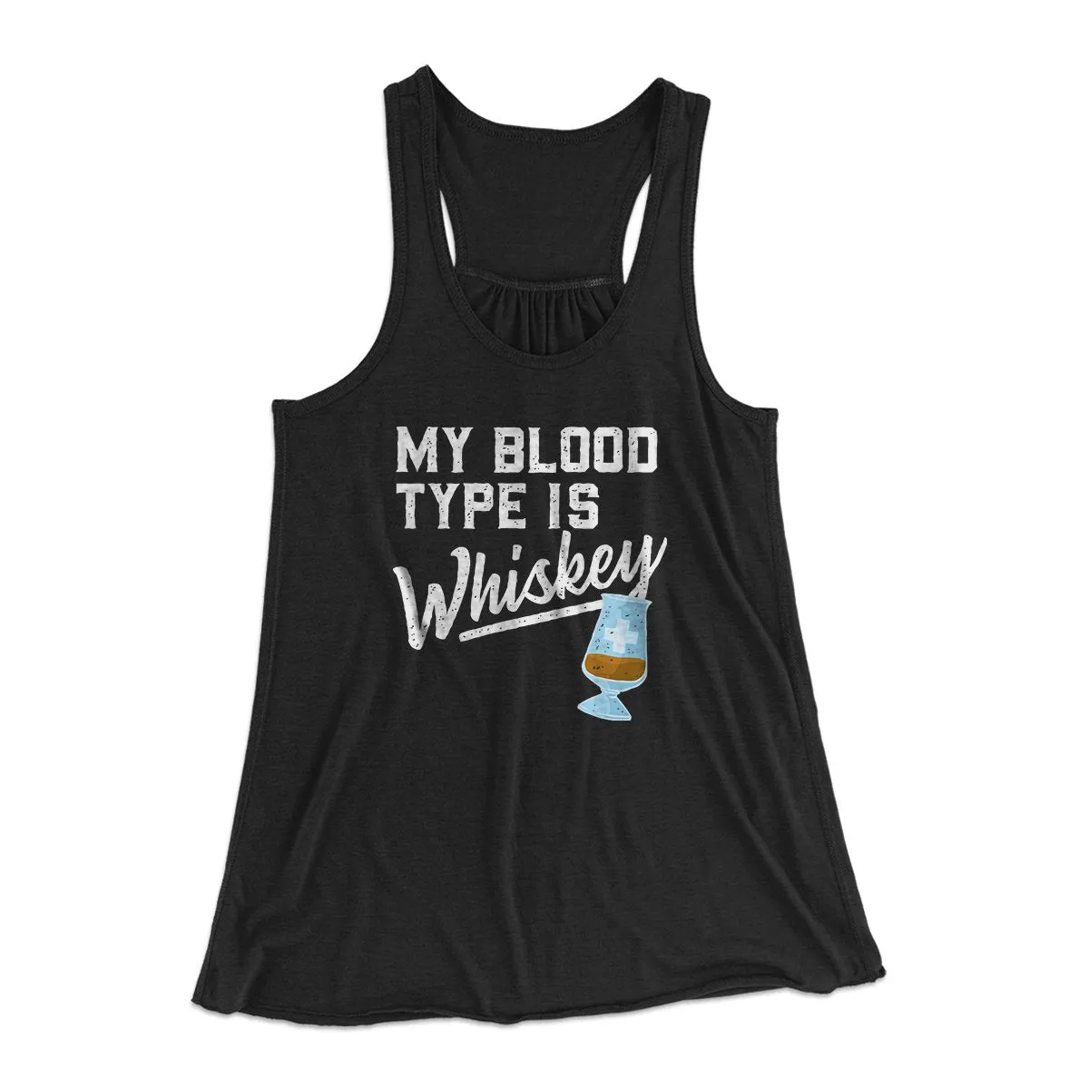 My Blood Type Is Whiskey Women's Flowey Tank Top