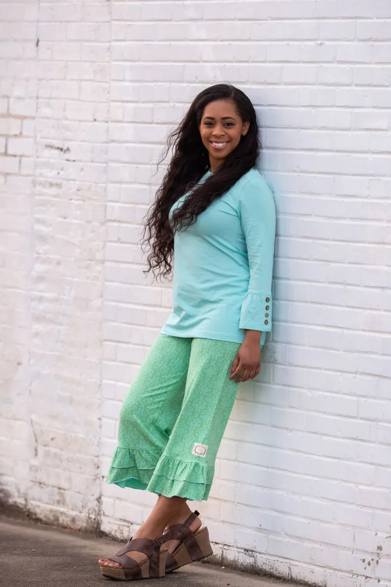 {NEW SIZING} Swanky Lady Vintage Ruffle Sleeve Top