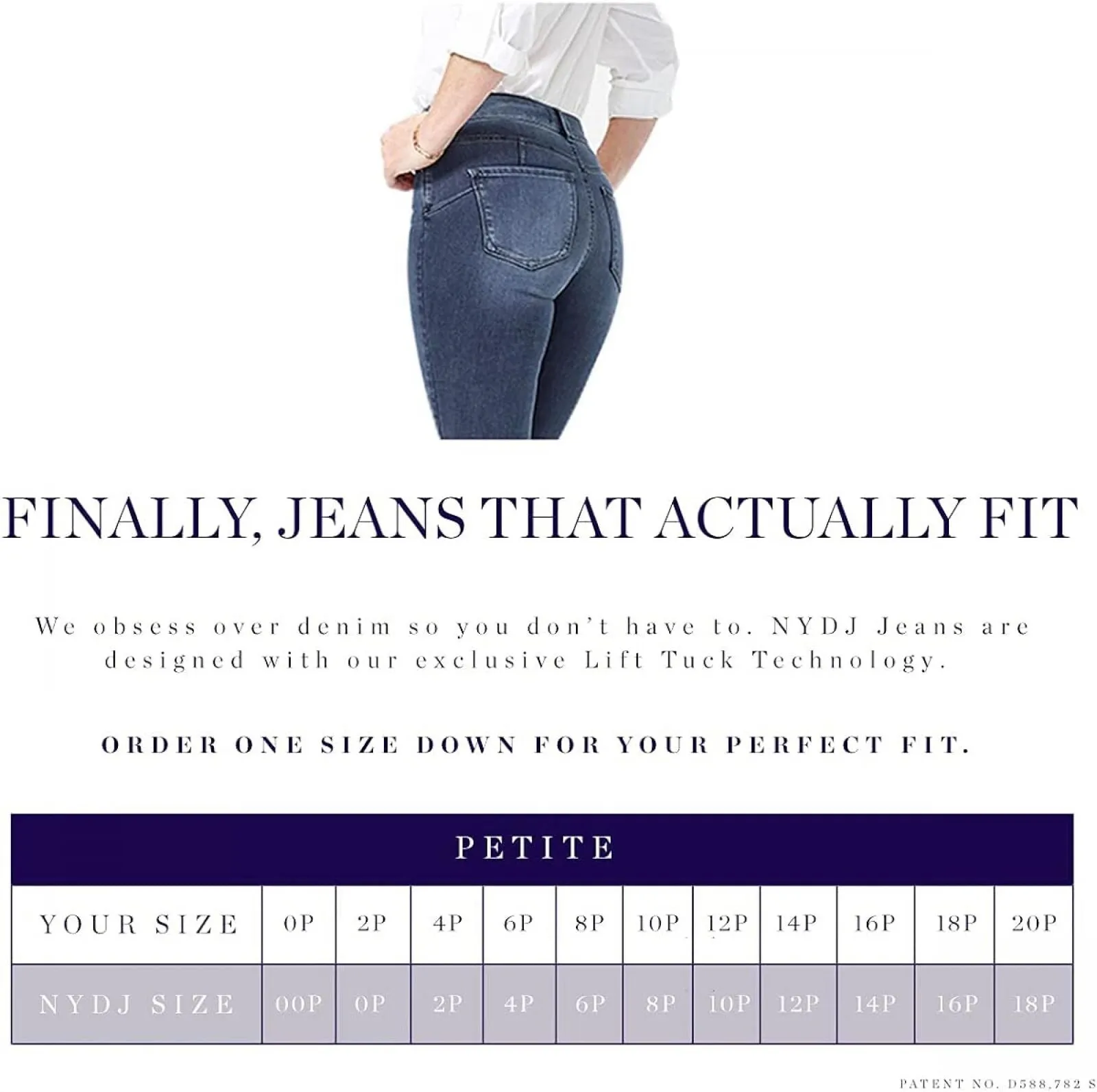 NYDJ Women's Petite Sheri Slim Jeans | Slimming & Flattering Fit PDNM2034