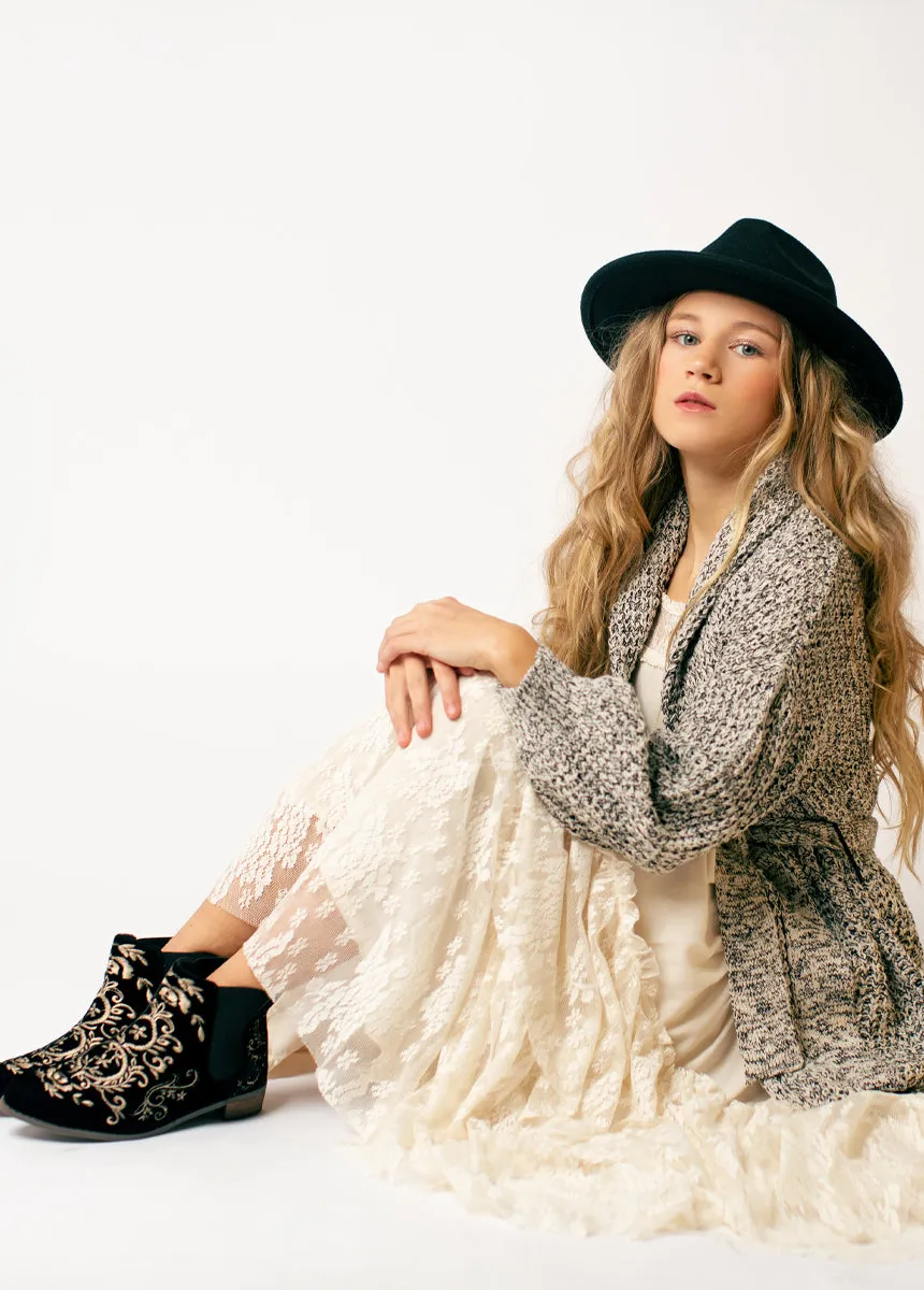 Orlagh Cardi in Cream Black Marl