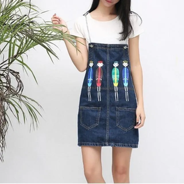 Overall Denim Skirt