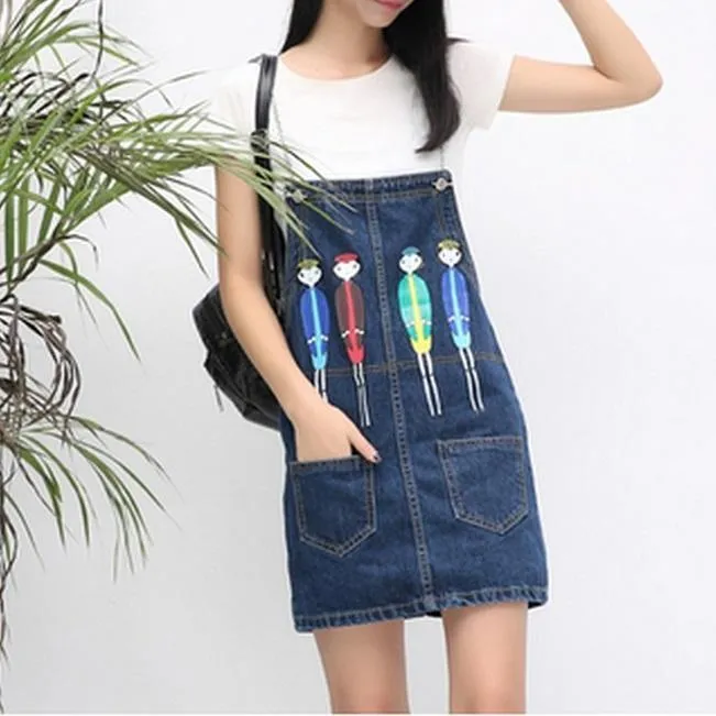 Overall Denim Skirt