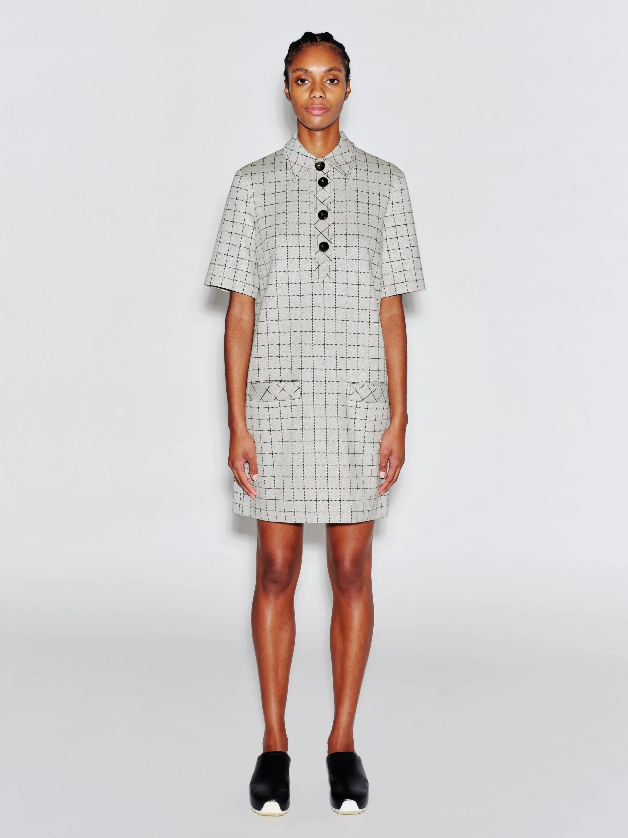 POLO DRESS - WINDOWPANE