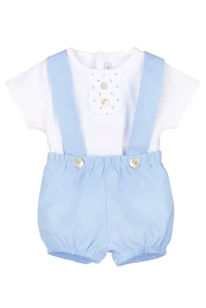 "Ash" Top & Blue Jam Pants with Braces