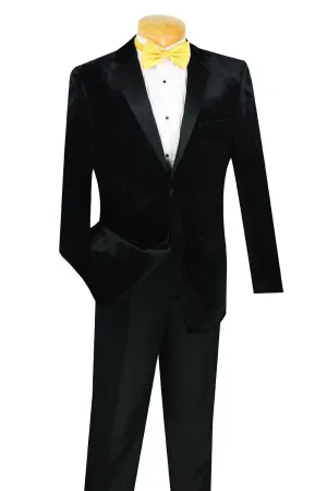 "Velvet" Black Tuxedo (2-Piece Set)