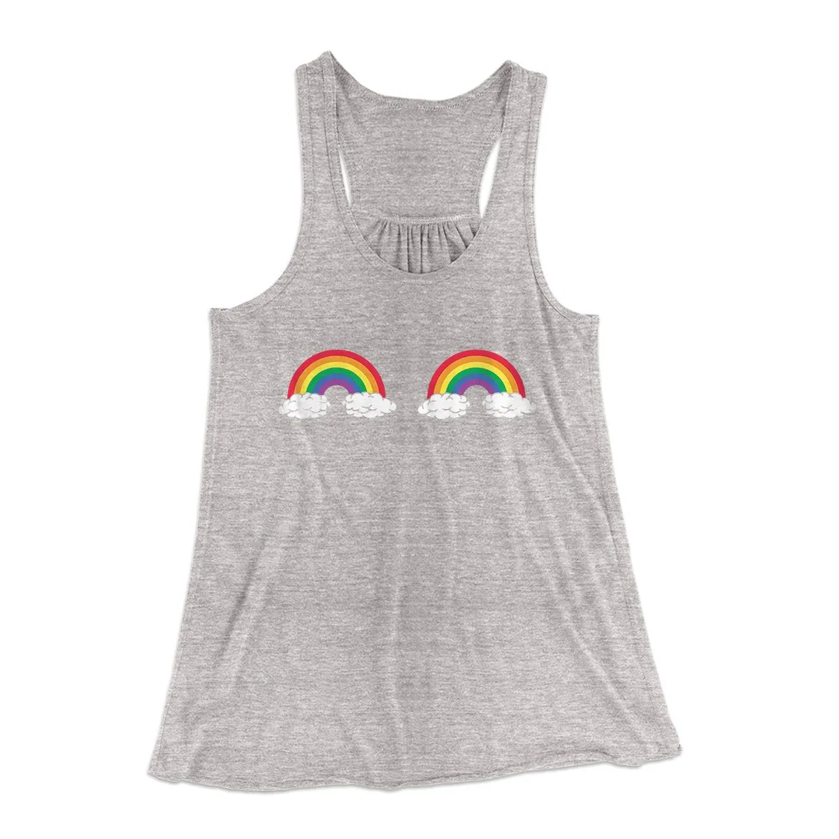 Rainbow Bra Funny Women's Flowey Tank Top