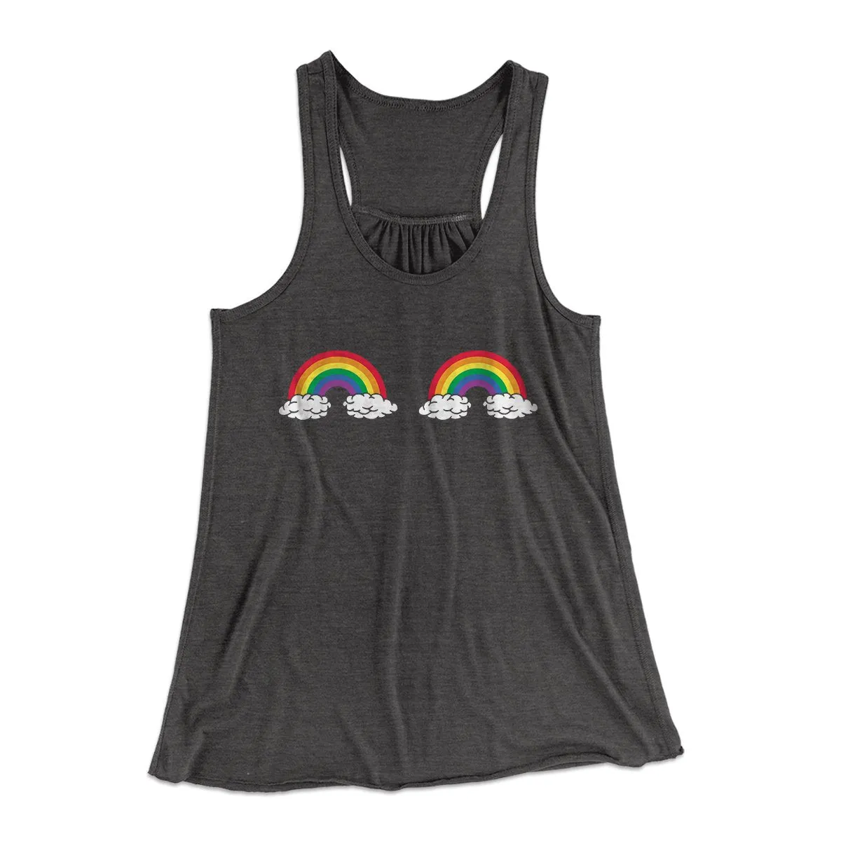 Rainbow Bra Funny Women's Flowey Tank Top