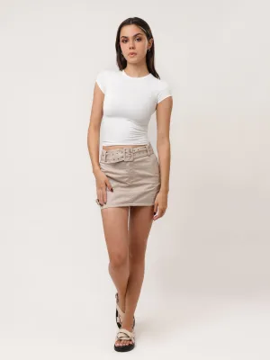 Rue High Neck Fitted T-Shirt