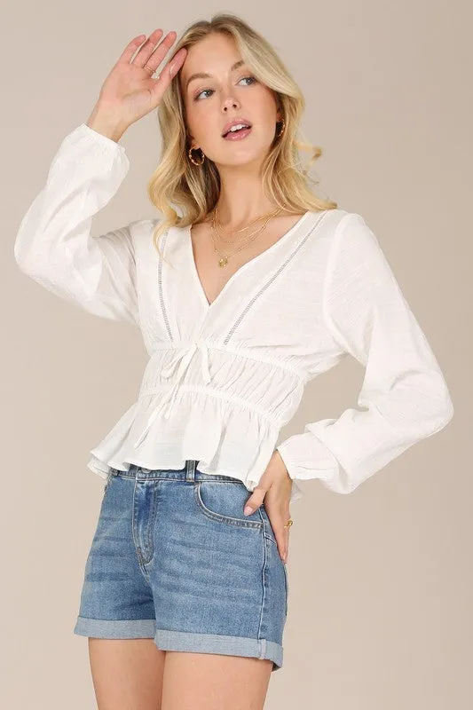 Ruffle boho top