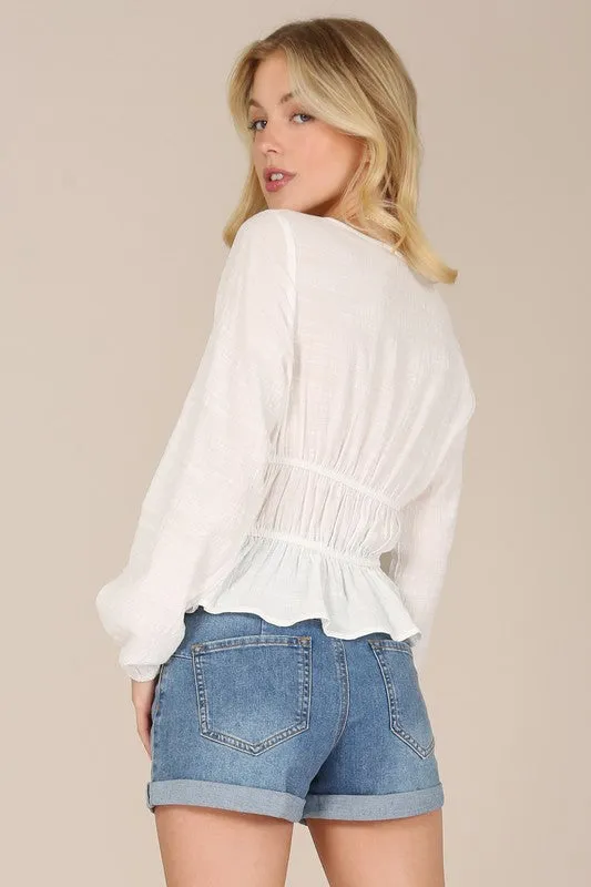 Ruffle boho top