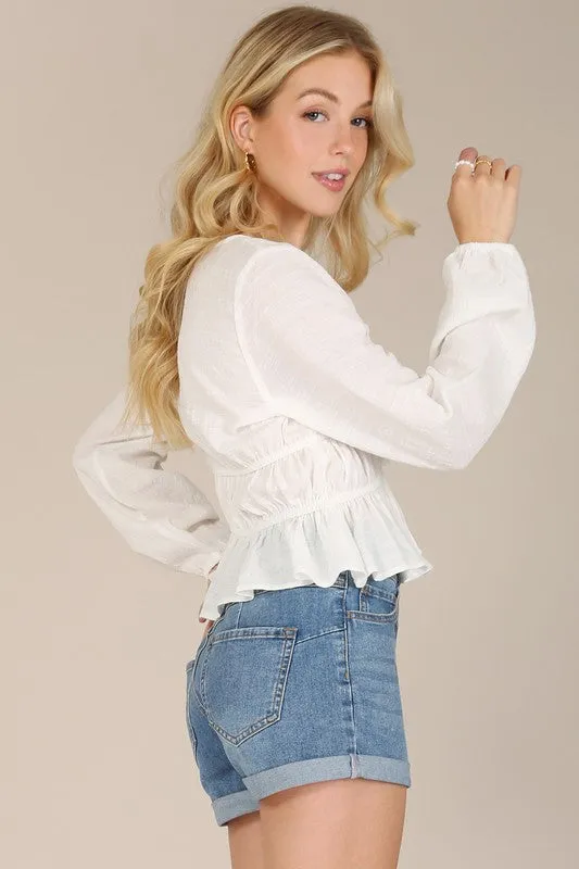 Ruffle boho top