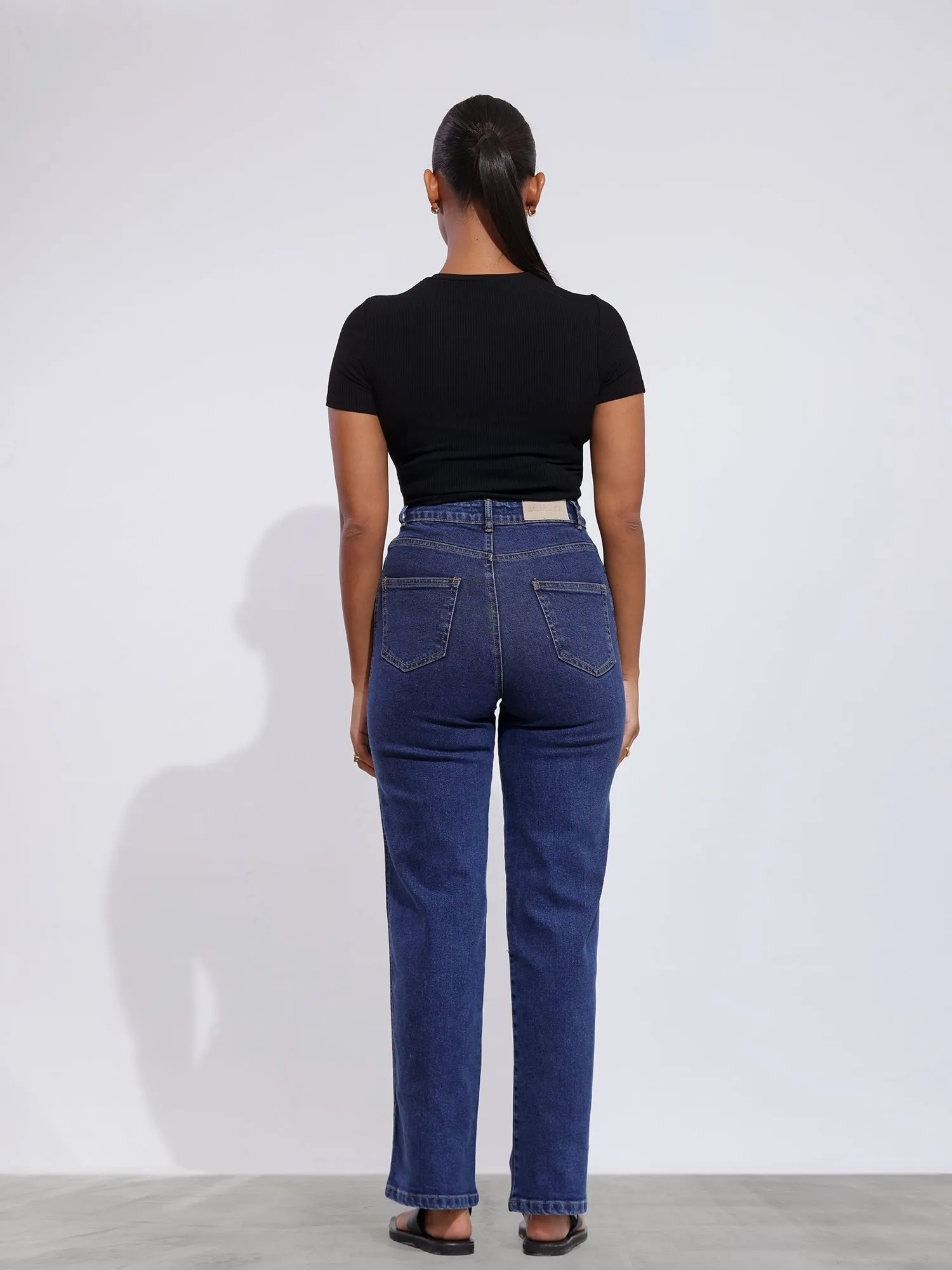 Sage High Neck Fitted Crop Top