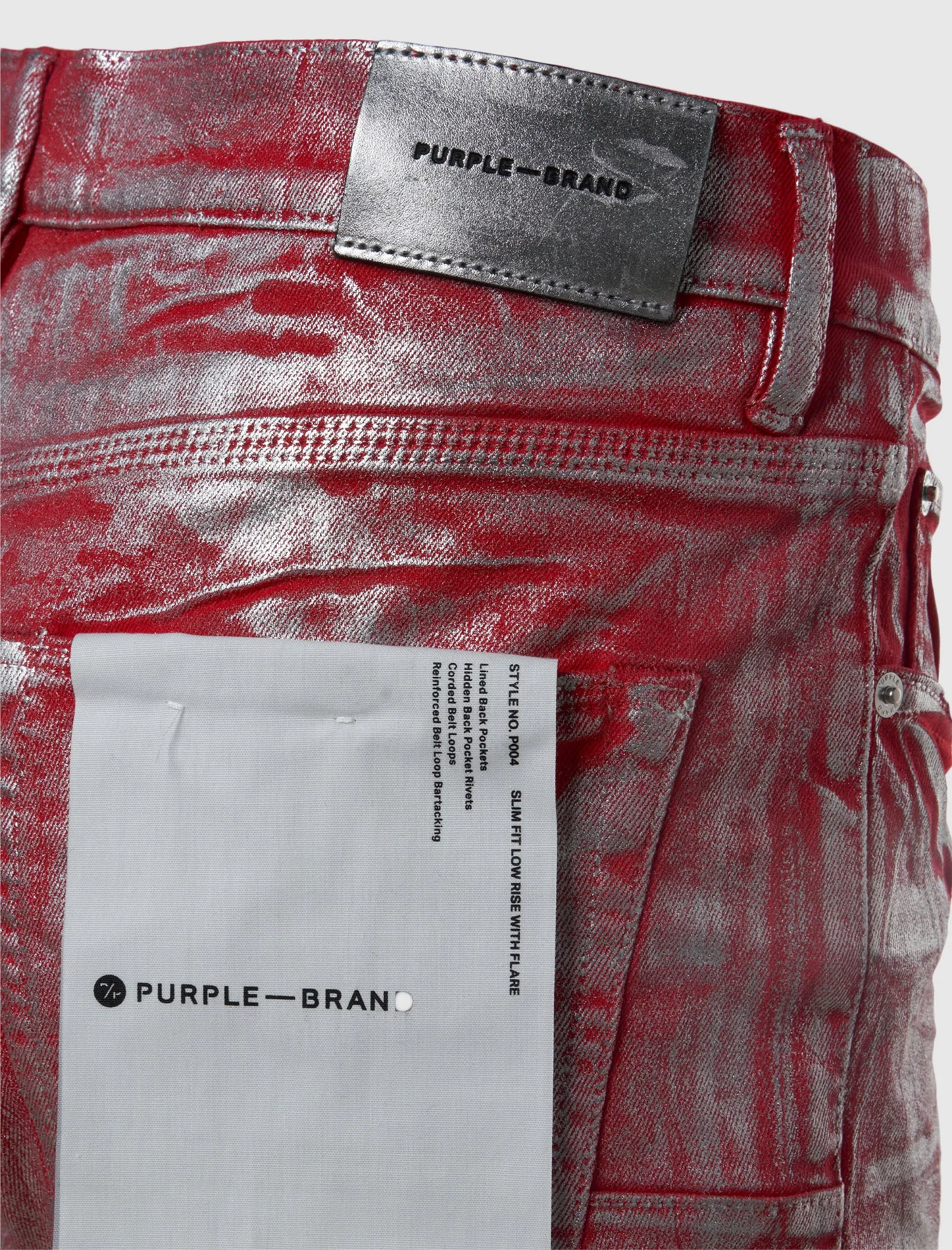 SILVER FOIL FLARE DENIM