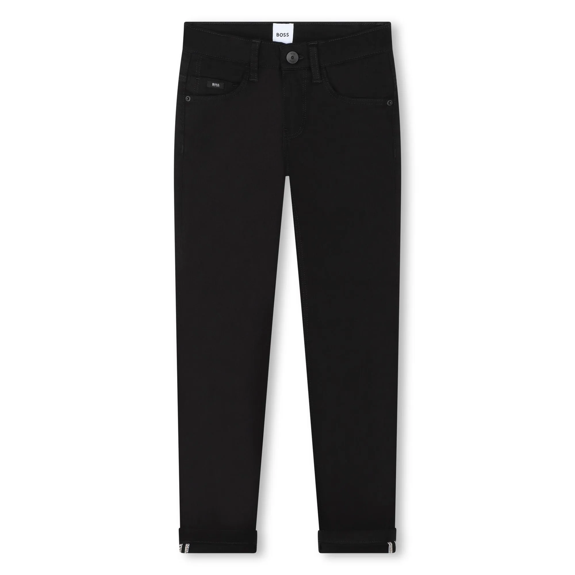 Slim fit black pants by Boss