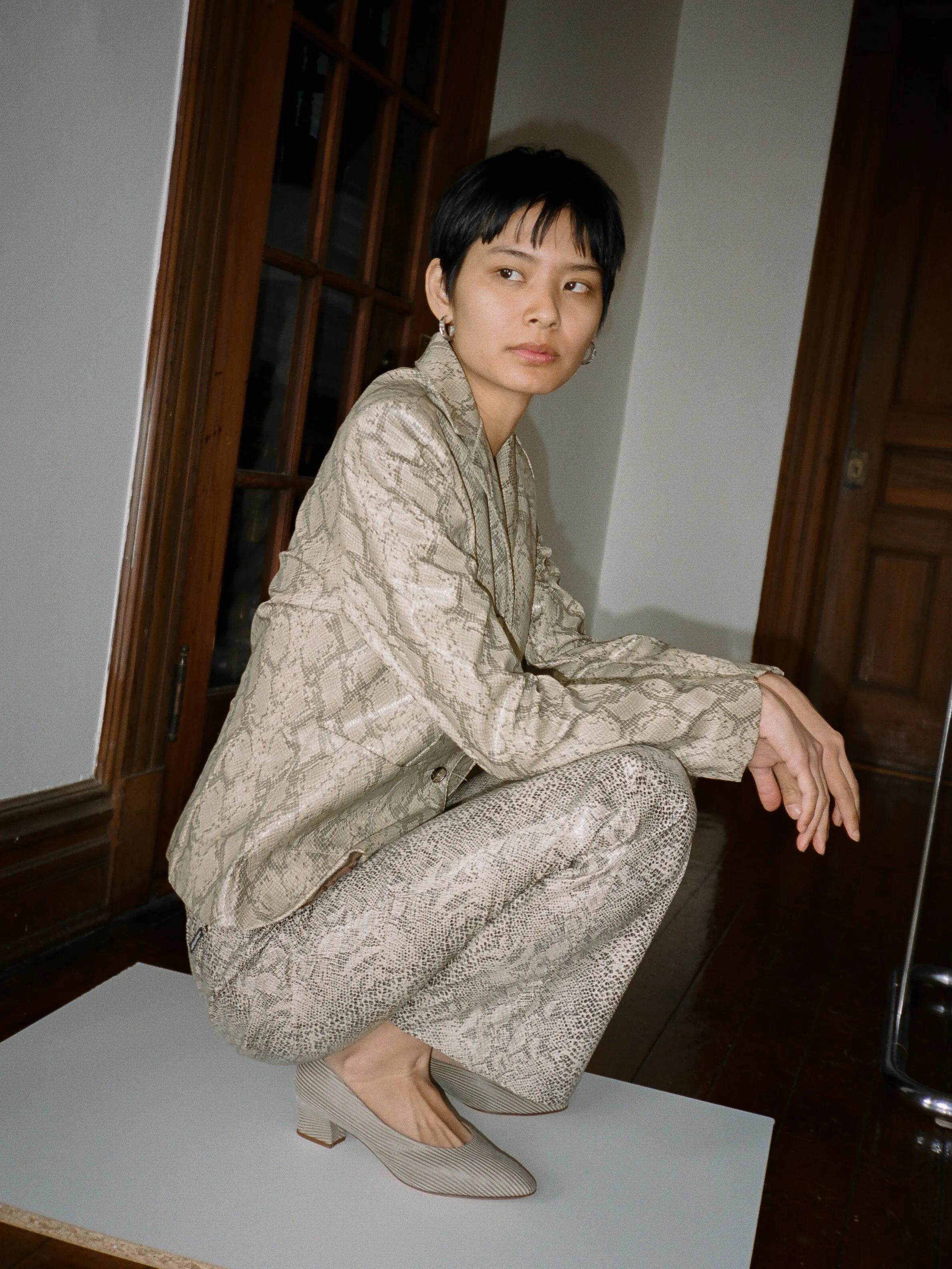 Snakeskin Vinyl Pants