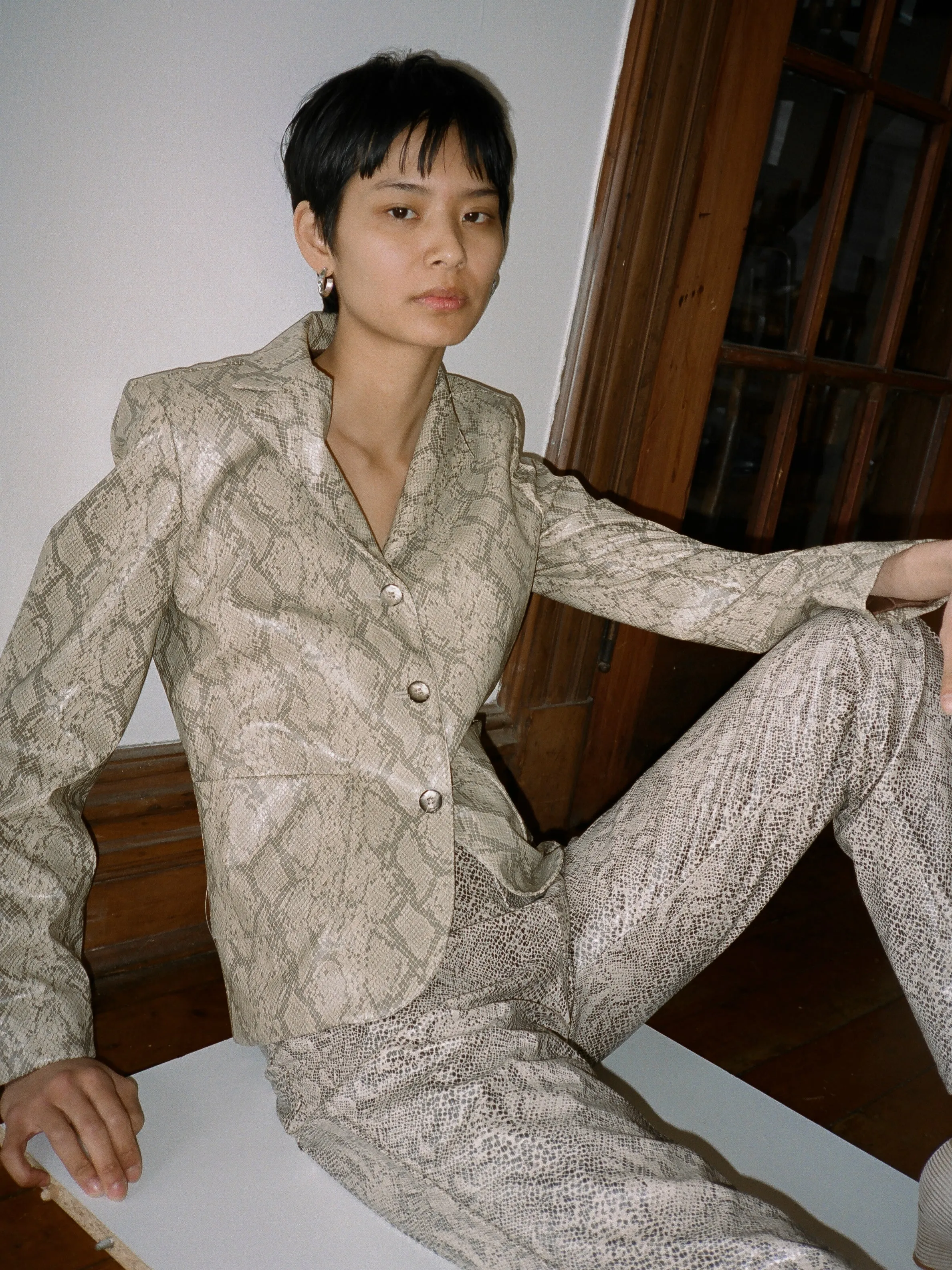 Snakeskin Vinyl Pants
