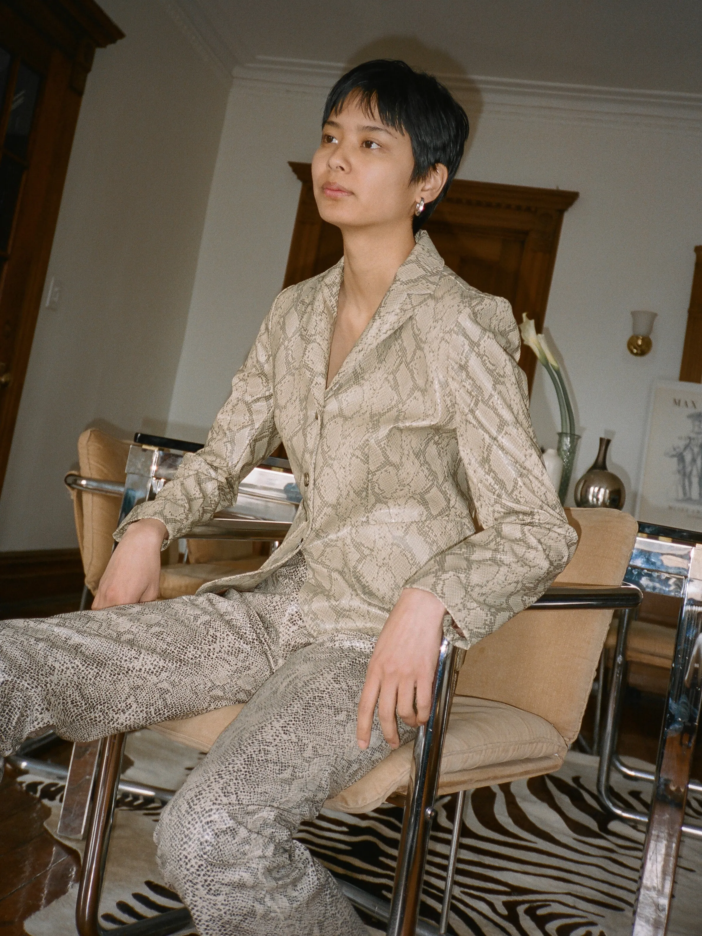 Snakeskin Vinyl Pants