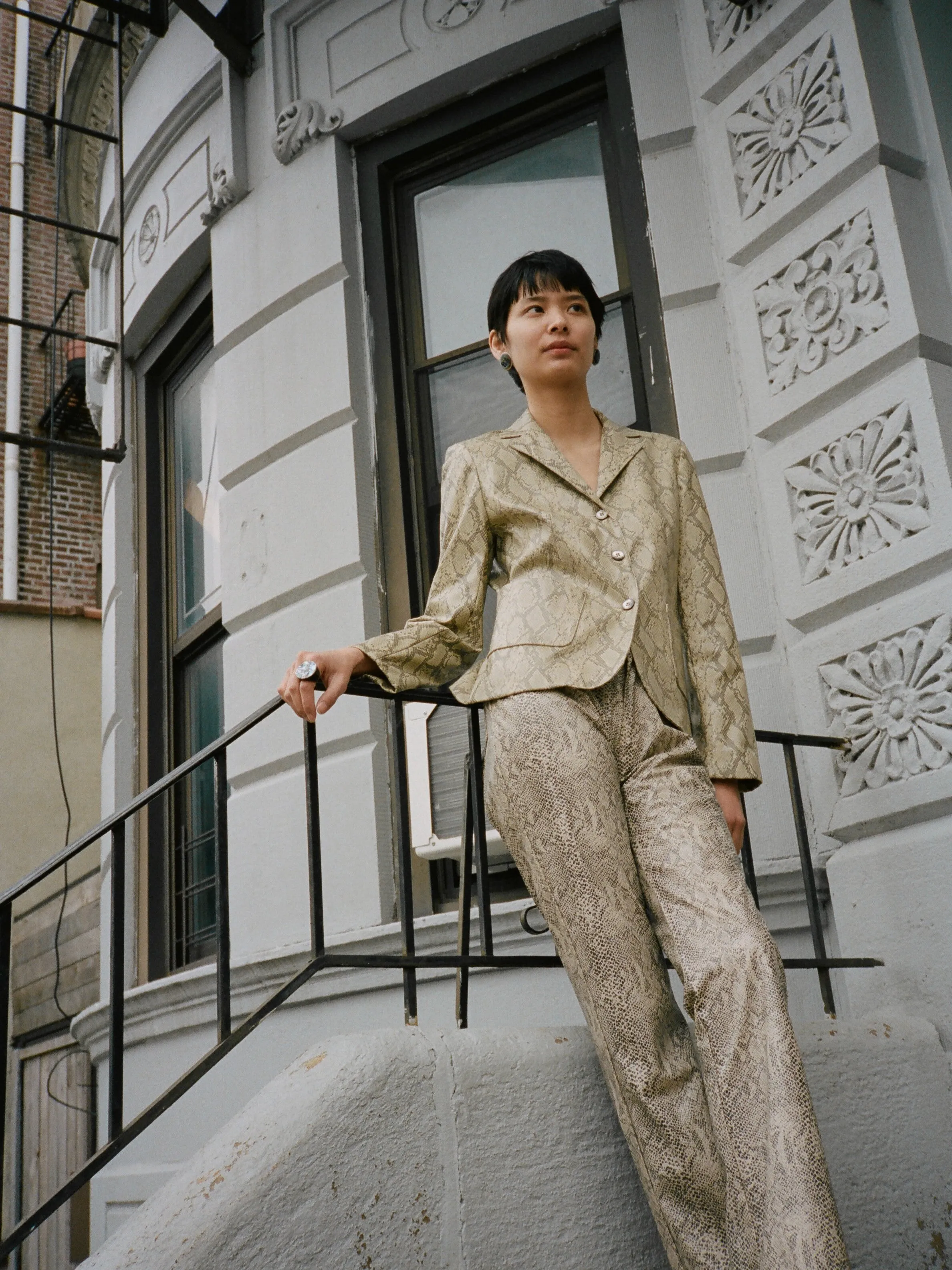 Snakeskin Vinyl Pants