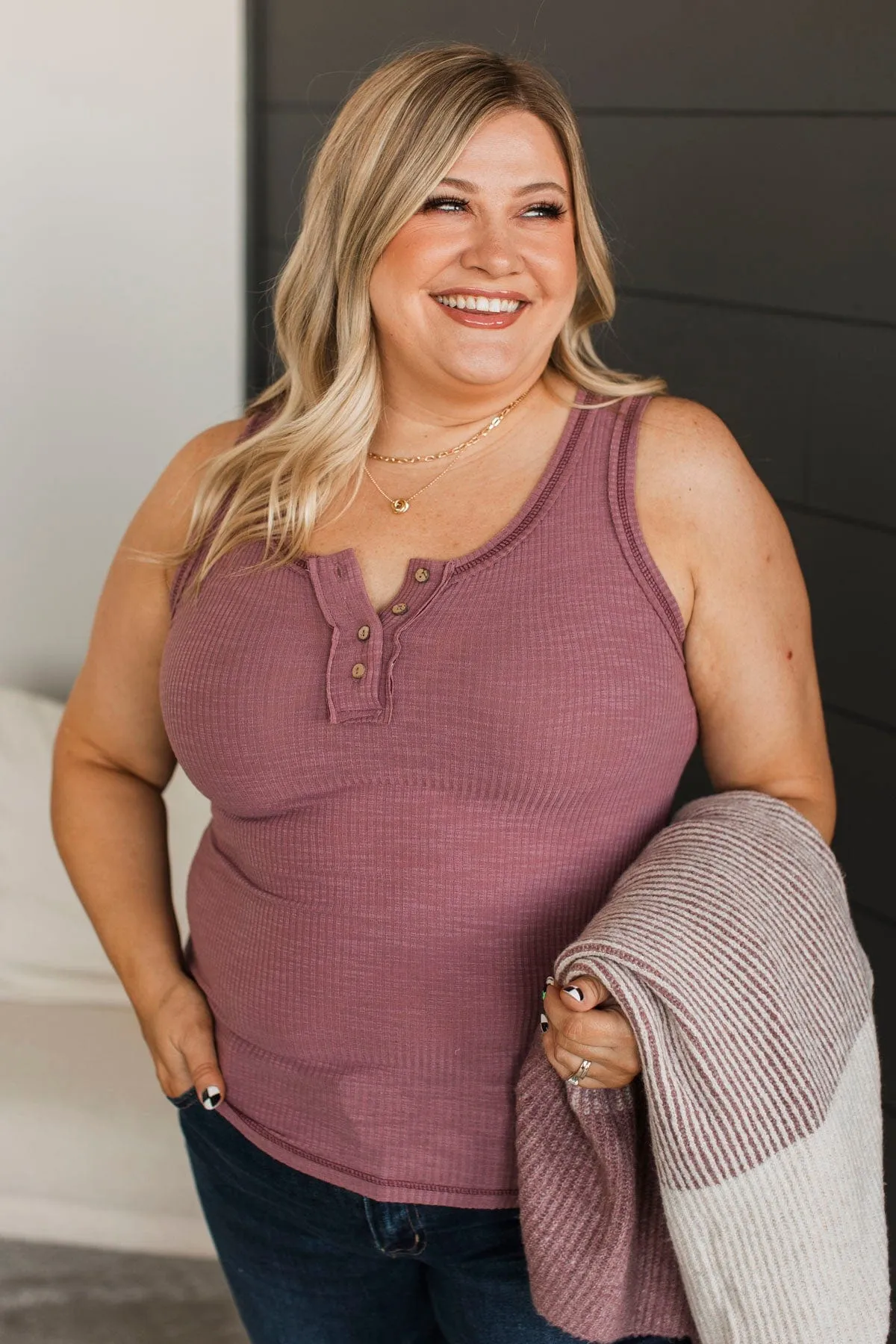Something For Everyone Tank Top- Dark Mauve
