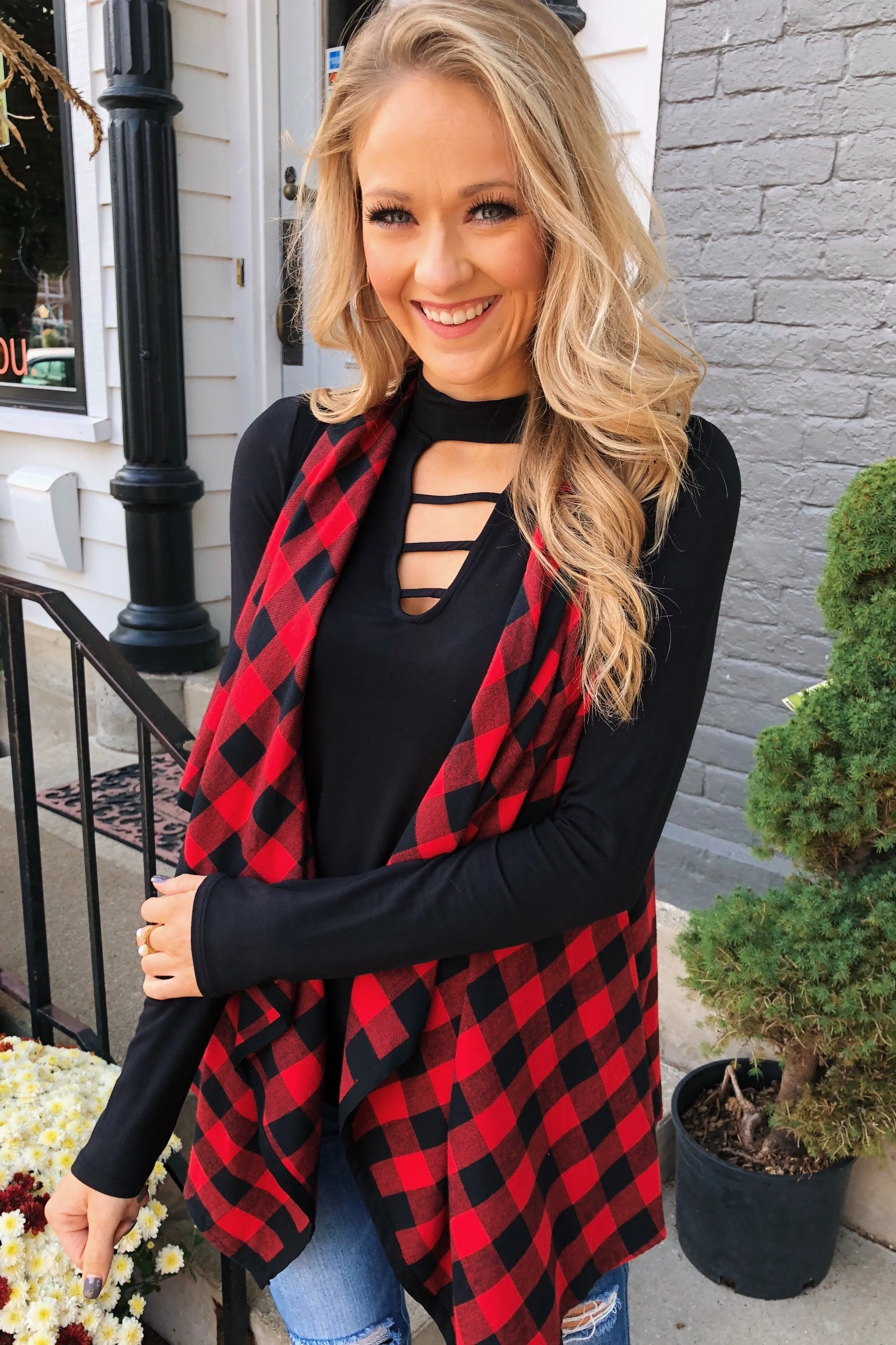 Sounds So Sweet Vest - Buffalo Plaid