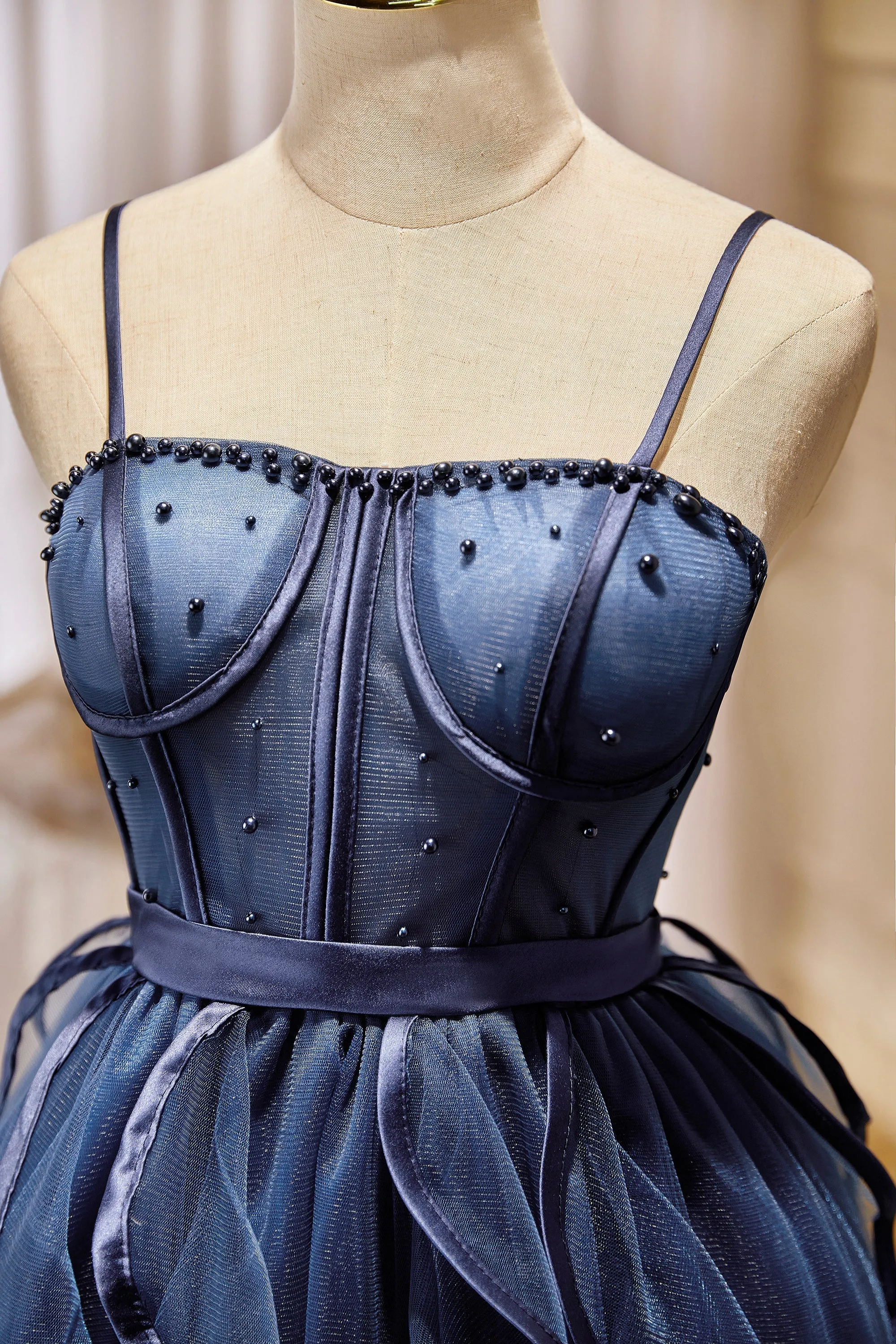 Spaghetti Straps Ball Gown Tulle Short/Mini Homecoming Dresses