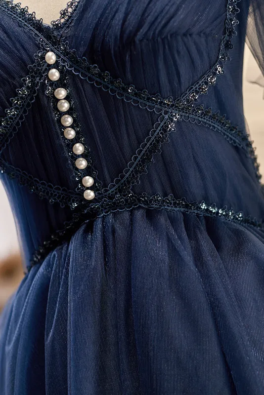 Spaghetti Straps V Neck Tulle Short Homecoming Dresses
