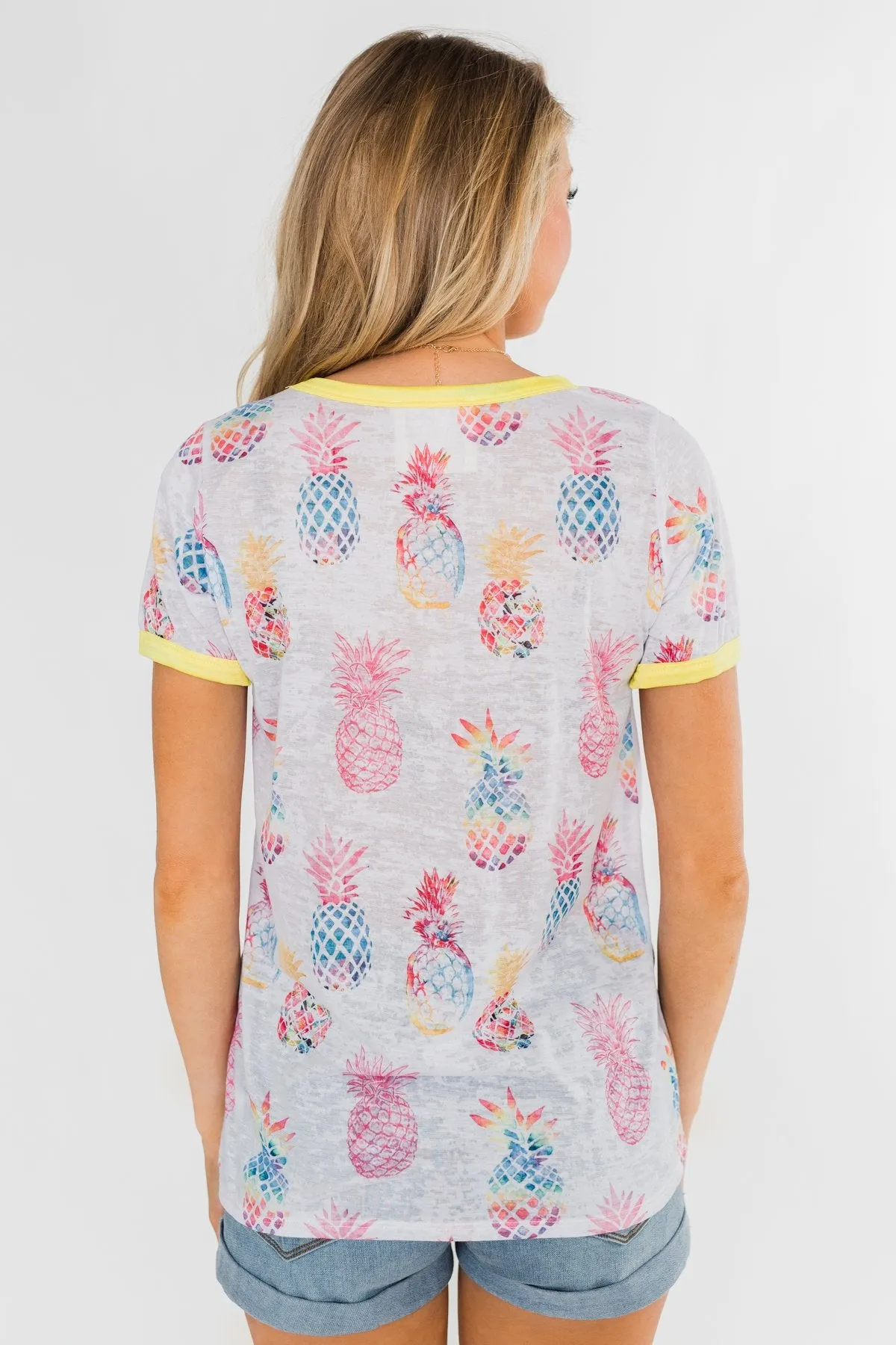 Stand Tall Pineapple Top- Yellow