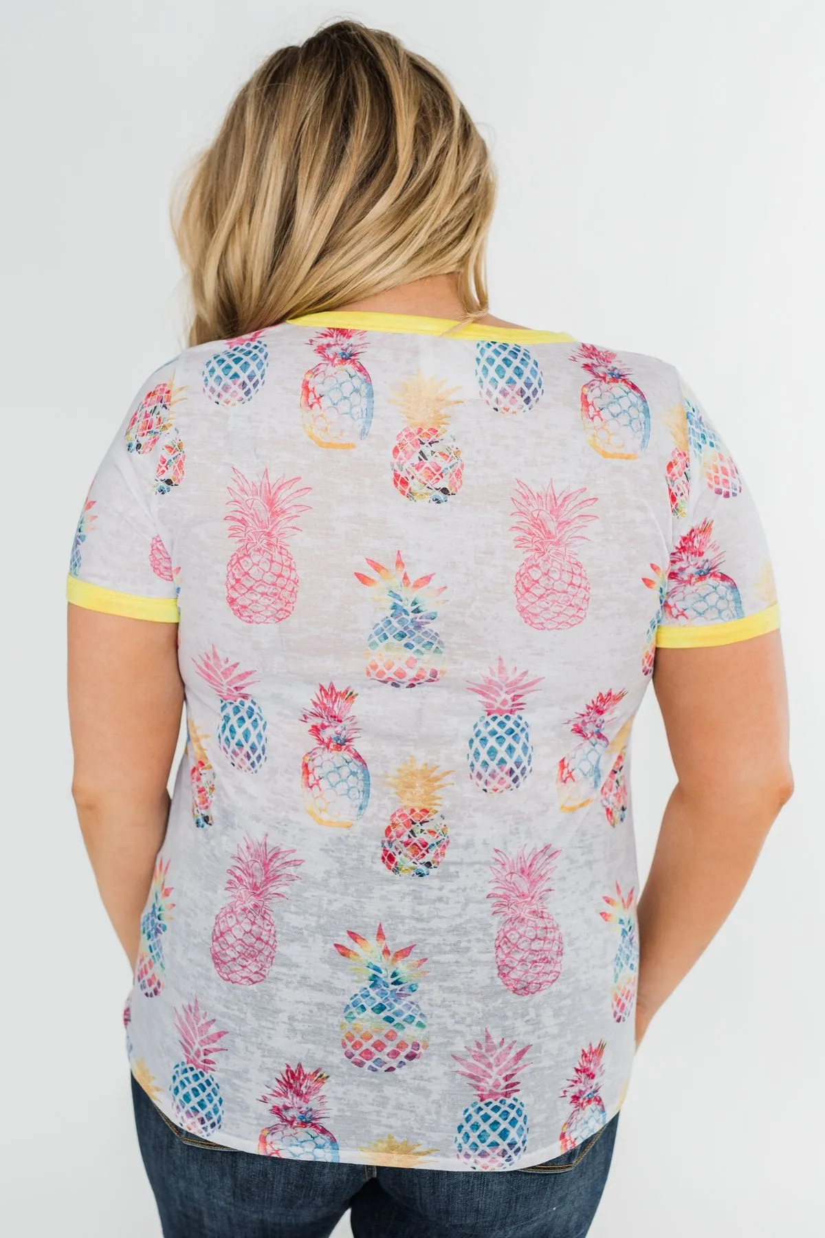 Stand Tall Pineapple Top- Yellow