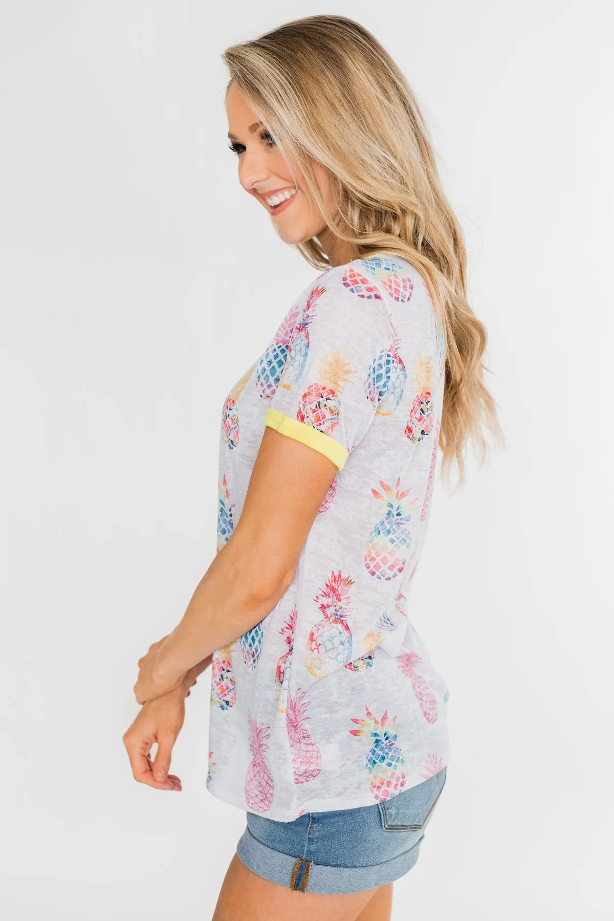 Stand Tall Pineapple Top- Yellow