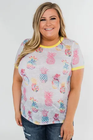 Stand Tall Pineapple Top- Yellow