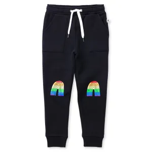 Stripey Rainbow Furry Trackies