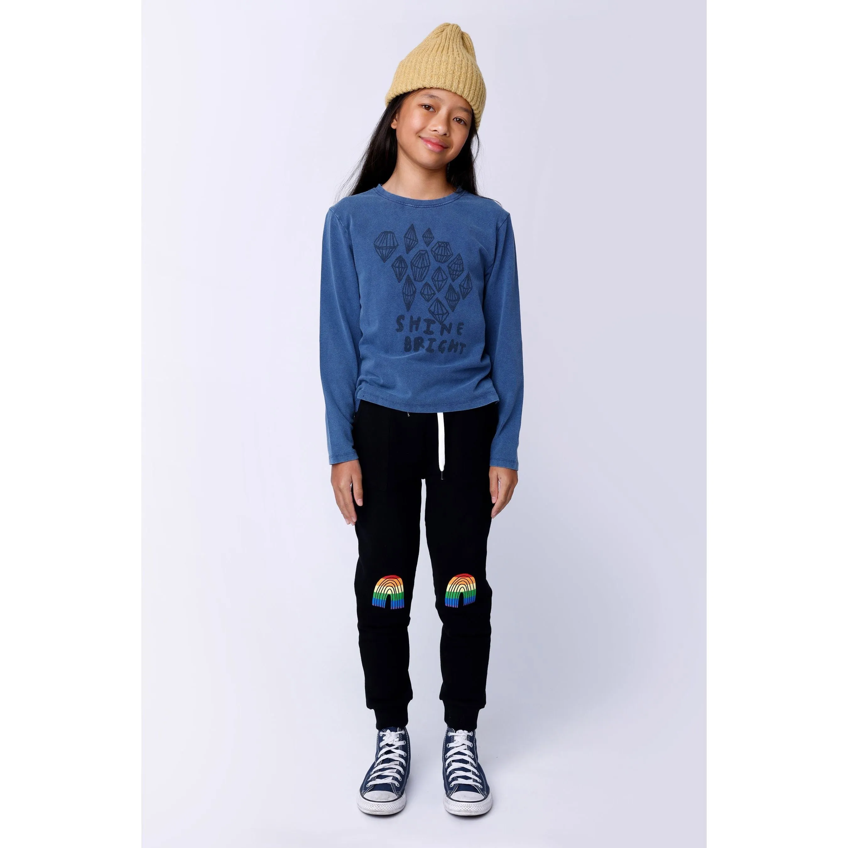 Stripey Rainbow Furry Trackies